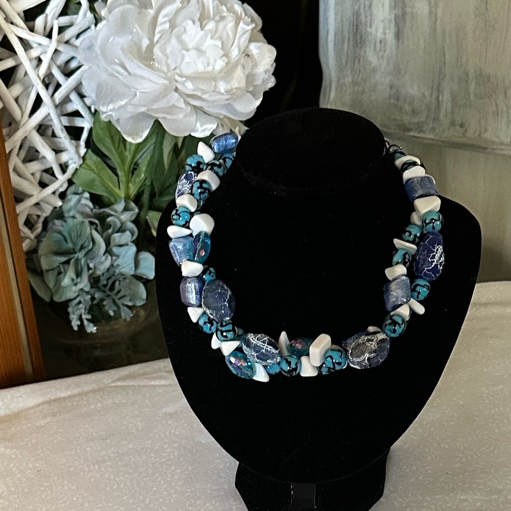Chunky Statement Double stranded 19” twist choker/ or unwound longer.. $45